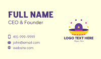 Colorful Mexican Hat  Business Card Design