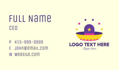 Colorful Mexican Hat  Business Card Image Preview
