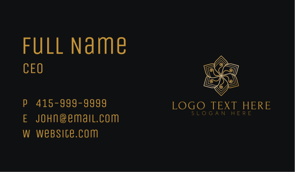 Elegant Minimalist Flower Business Card Design Image Preview