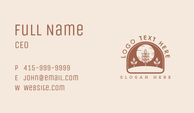 Sunset Plant Crop Business Card Image Preview