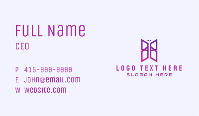 Gradient Tech Butterfly Business Card Image Preview