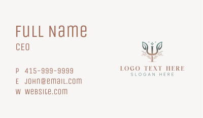 Psychology Floral Counseling Business Card Image Preview