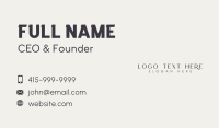 Elegant Black Wordmark Business Card Image Preview