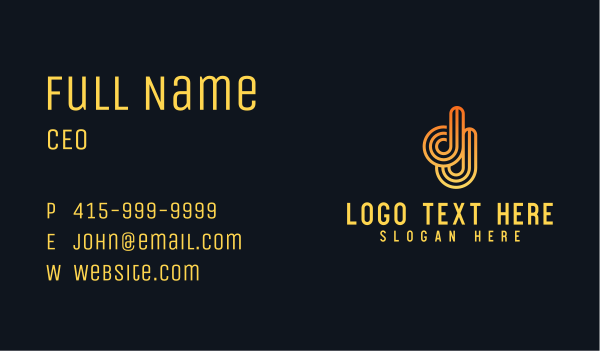 Corporate DJ Agency Business Card Design Image Preview