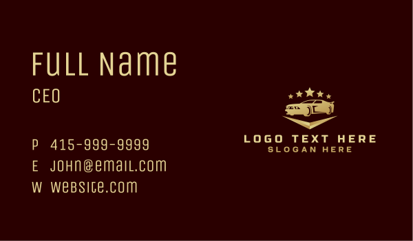 Luxury Car Vehicle Business Card Design Image Preview