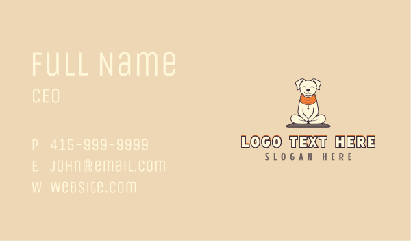 Yoga Pet Dog Business Card Design Image Preview