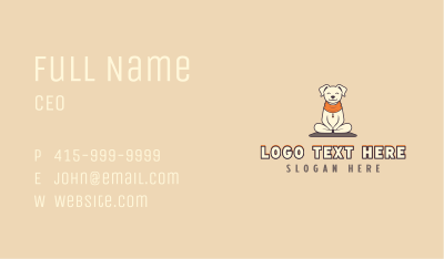Yoga Pet Dog Business Card Image Preview