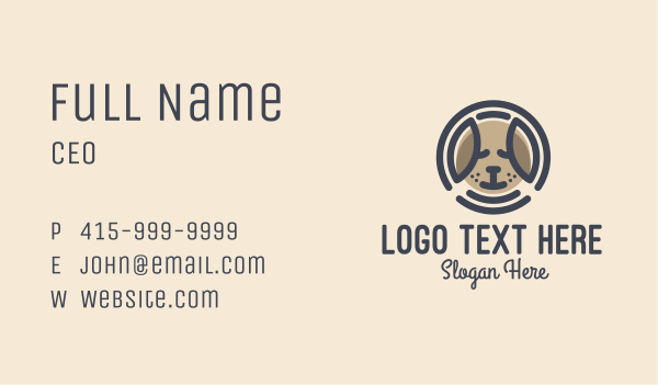 Puppy Dog Circle Business Card Design Image Preview