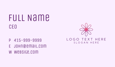 Minimalist Wellness Flower Business Card Image Preview