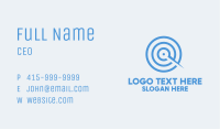 Blue Target Compass  Business Card Image Preview