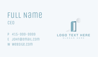 Minimalist Geometric Building Business Card Image Preview
