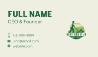 Lawn Mower Gardener Business Card Design