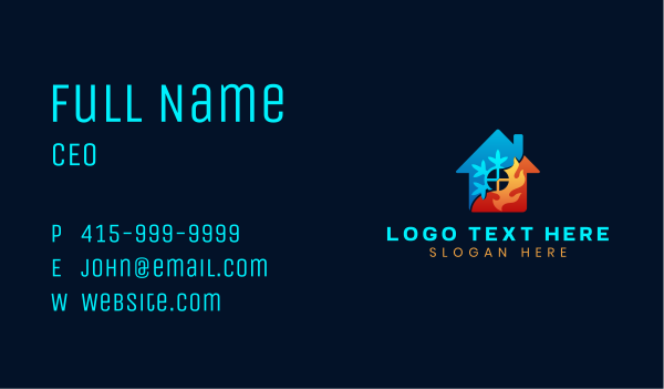 Ice Fire House Business Card Design Image Preview