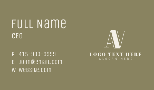 Elegant Company Monogram Business Card Design Image Preview