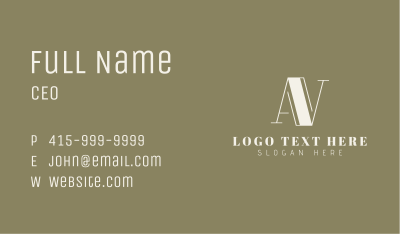 Elegant Company Monogram Business Card Image Preview