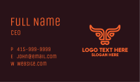 Orange Bull Head Steakhouse Business Card Image Preview