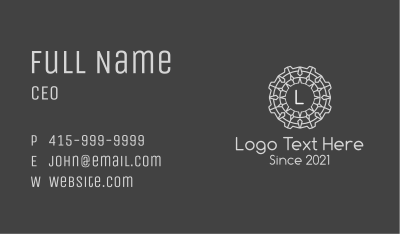 Engineering Gear Letter Business Card Image Preview