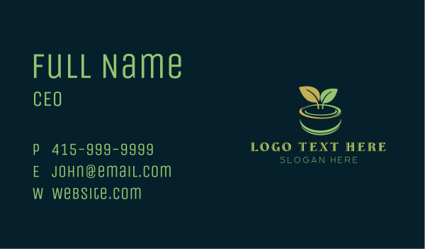 Sprout Plant Pot Business Card Design Image Preview