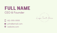 Elegant Feminine Salon Business Card Design