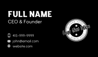 Circle Star Streetwear Barber Business Card Design