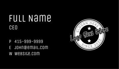 Circle Star Streetwear Barber Business Card Image Preview