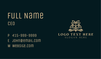 Tree Book Publishing Business Card Image Preview