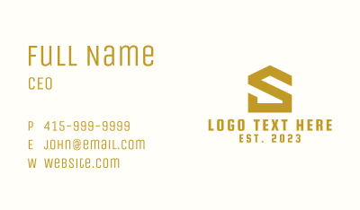 Corporate Monogram Letter S Business Card Image Preview
