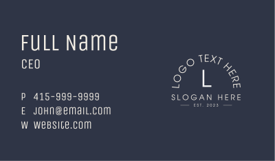 Generic Simple Type Business Card Image Preview