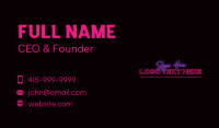 Neon Feminine Wordmark Business Card Image Preview