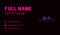 Neon Feminine Wordmark Business Card Image Preview