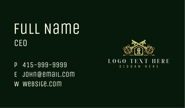 Luxury Realty Key Business Card Design Image Preview