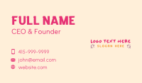 Candy Colorful Wordmark Business Card Design