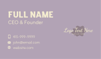 Purple Makeup Cosmetic Wordmark Business Card Image Preview