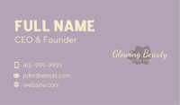 Purple Makeup Cosmetic Wordmark Business Card Image Preview