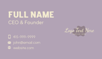 Purple Makeup Cosmetic Wordmark Business Card Design