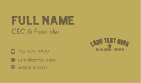 Simple Rustic Wordmark Business Card Design
