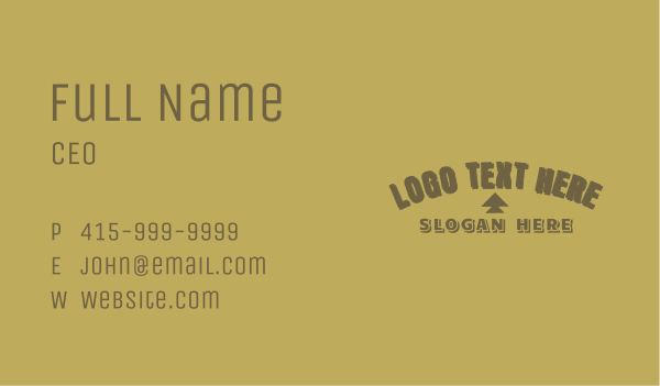 Simple Rustic Wordmark Business Card Design Image Preview