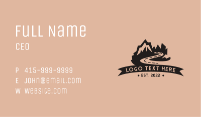 Mountain Travel Brand Business Card Image Preview