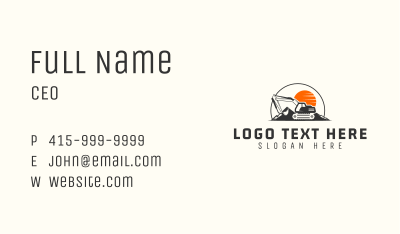 Industrial Backhoe Quarry Business Card Image Preview