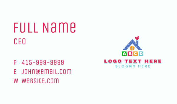 Kindergarten Daycare Nursery Business Card Design Image Preview