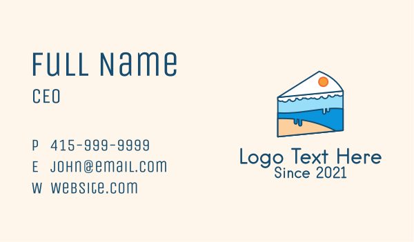 Ice Cake Slice  Business Card Design Image Preview