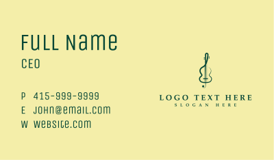 Violin Treble Clef Business Card