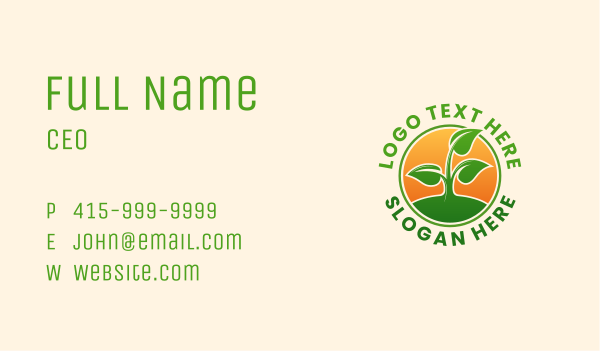 Plant Sprout Garden Business Card Design Image Preview