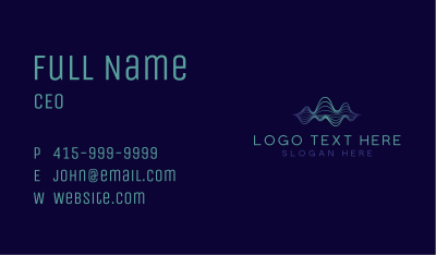 Tech Frequency Wave Business Card Image Preview