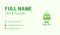 Green Natural Healing Lungs Business Card Image Preview