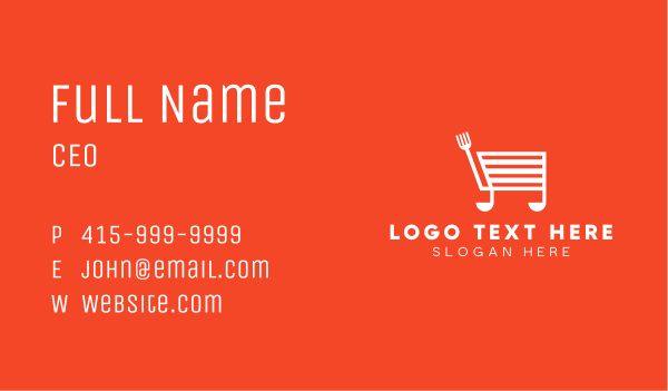 Cooking Shopping Cart Business Card Design Image Preview