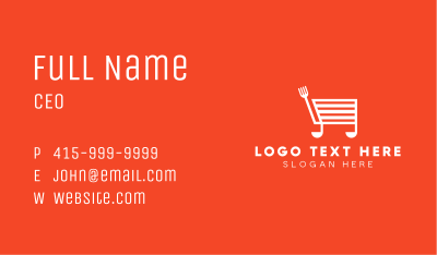 Cooking Shopping Cart Business Card Image Preview