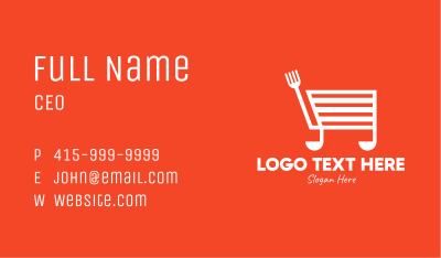 Cooking Shopping Cart Business Card