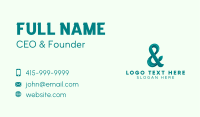 Stylish Leaf Ampersand Business Card Design