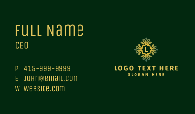 Luxury Flower Lettermark Business Card Image Preview